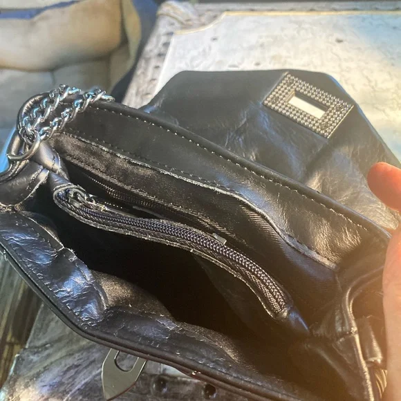 NWT Marina Galanti Black Leather Cross Body - Picture 7 of 15